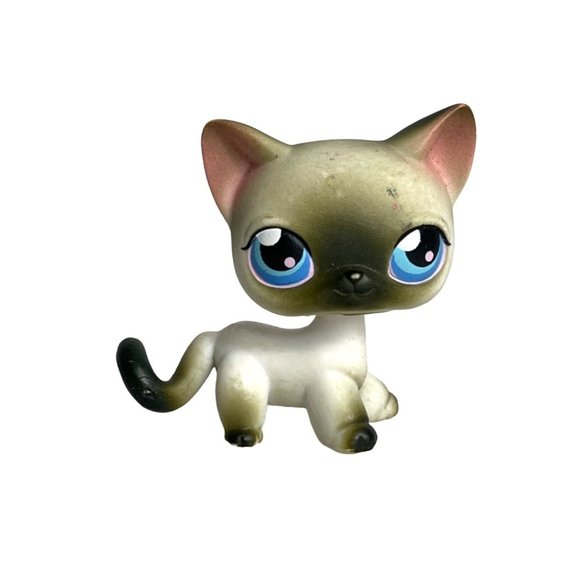 Littlest Pet Shop Other - Littlest Pet Shop Siamese Cat Miniature Plastic Bobble Head Toy Kitty Hasbro Cat